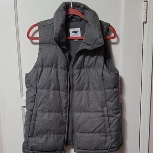 Womens Gray Puffer Vest